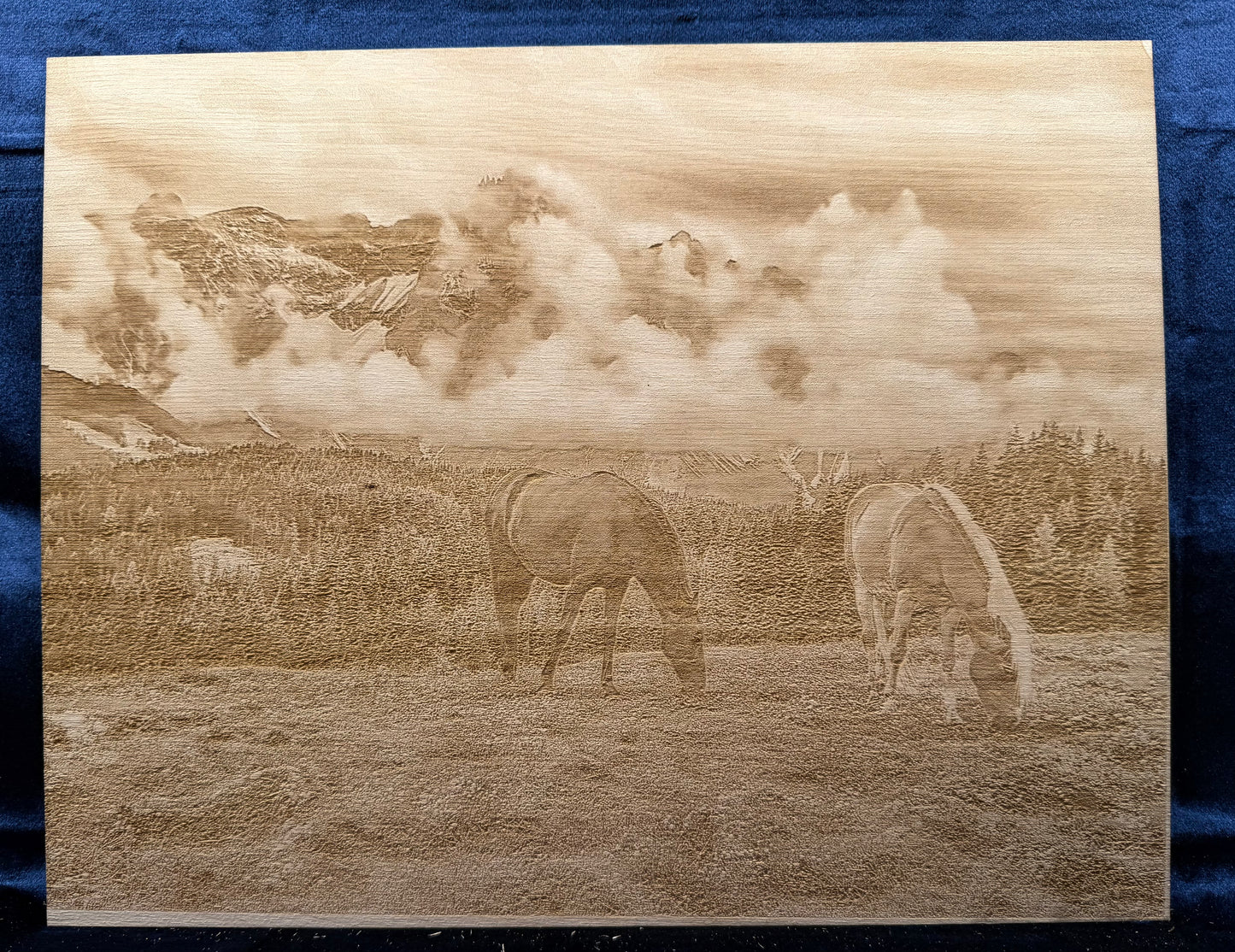 11"x14" Custom Laser-Engraved Portrait on Wood
