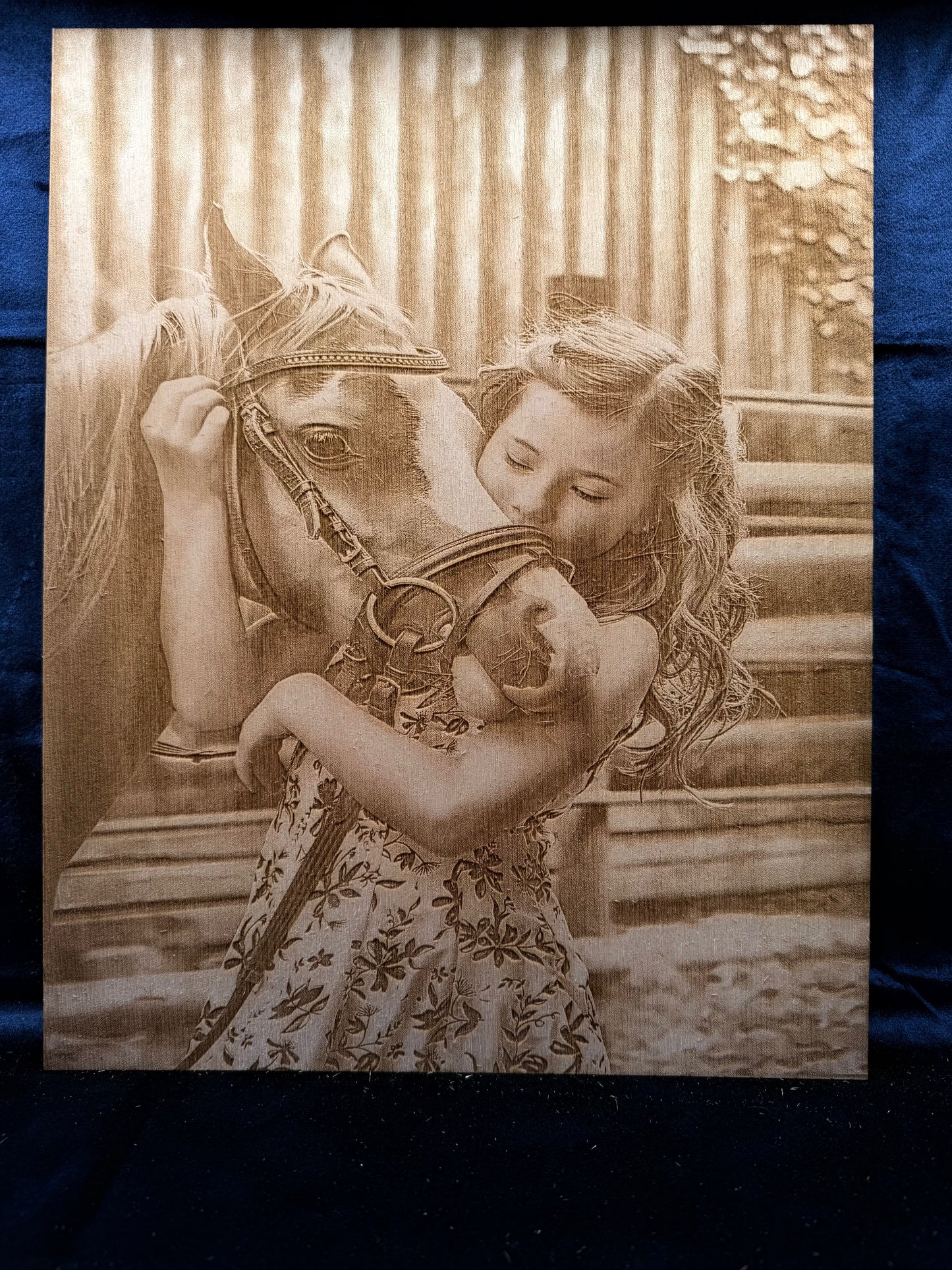 11"x14" Custom Laser-Engraved Portrait on Wood