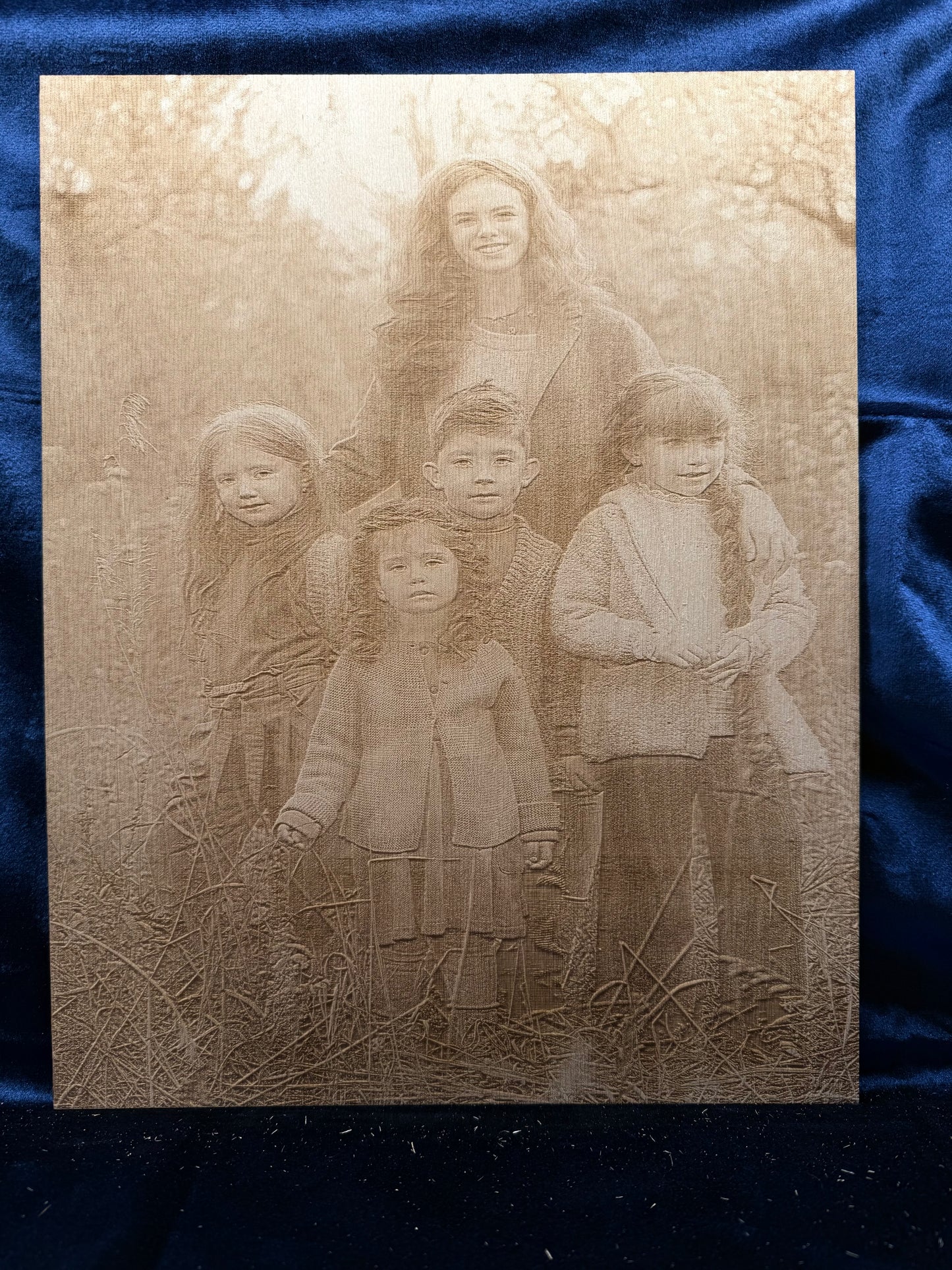 11"x14" Custom Laser-Engraved Portrait on Wood