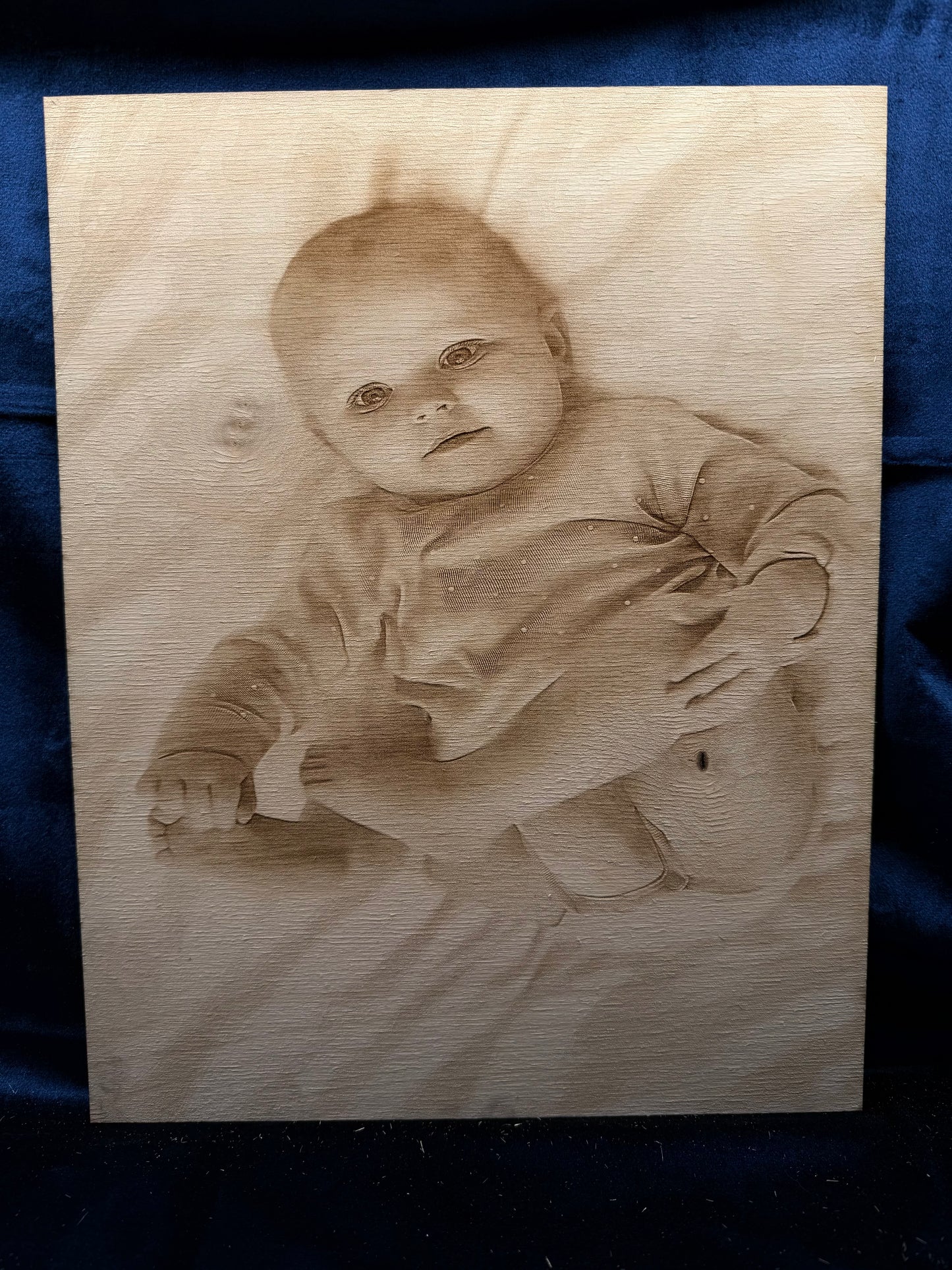 11"x14" Custom Laser-Engraved Portrait on Wood