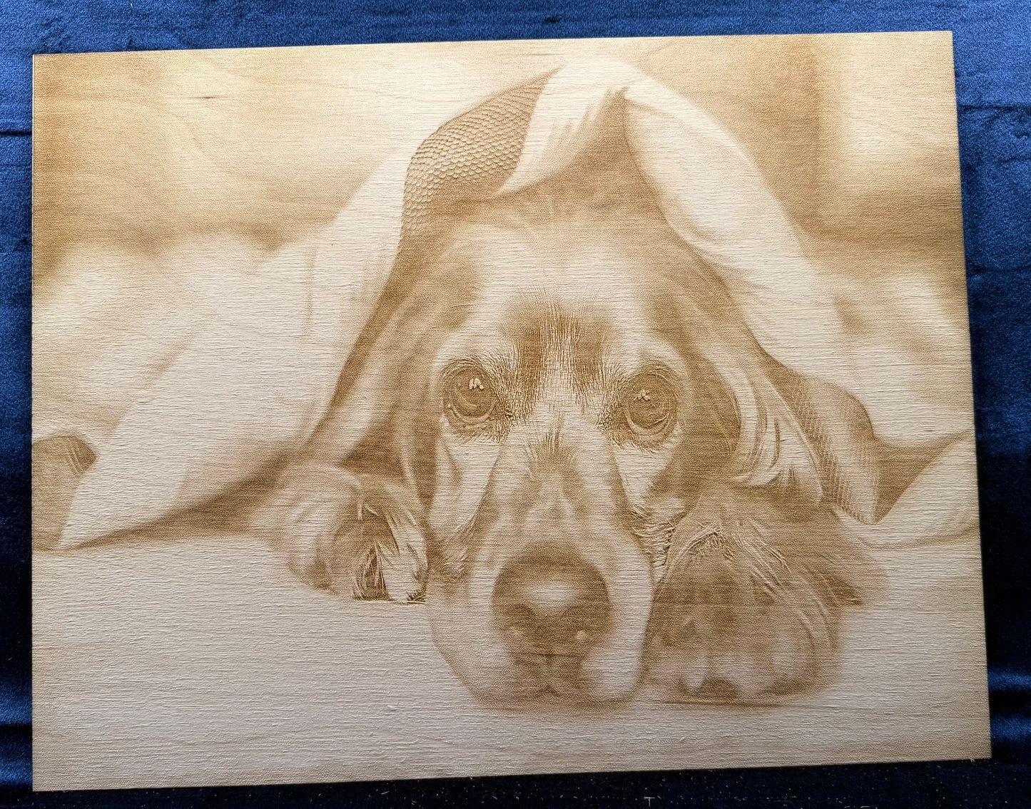 11"x14" Custom Laser-Engraved Portrait on Wood