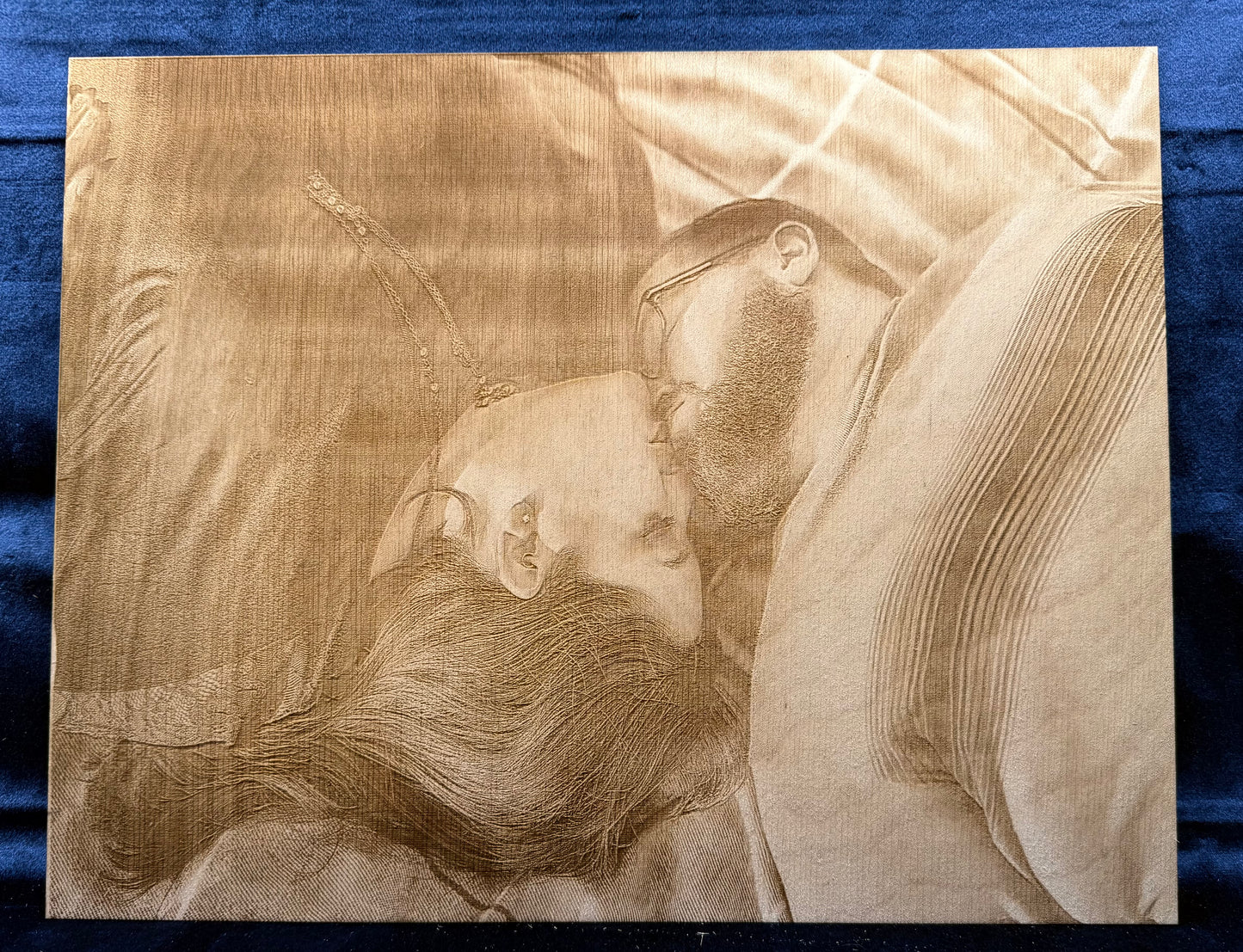 11"x14" Custom Laser-Engraved Portrait on Wood