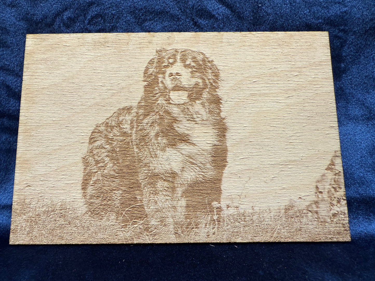 6"x4" Custom Laser-Engraved Portrait on Wood