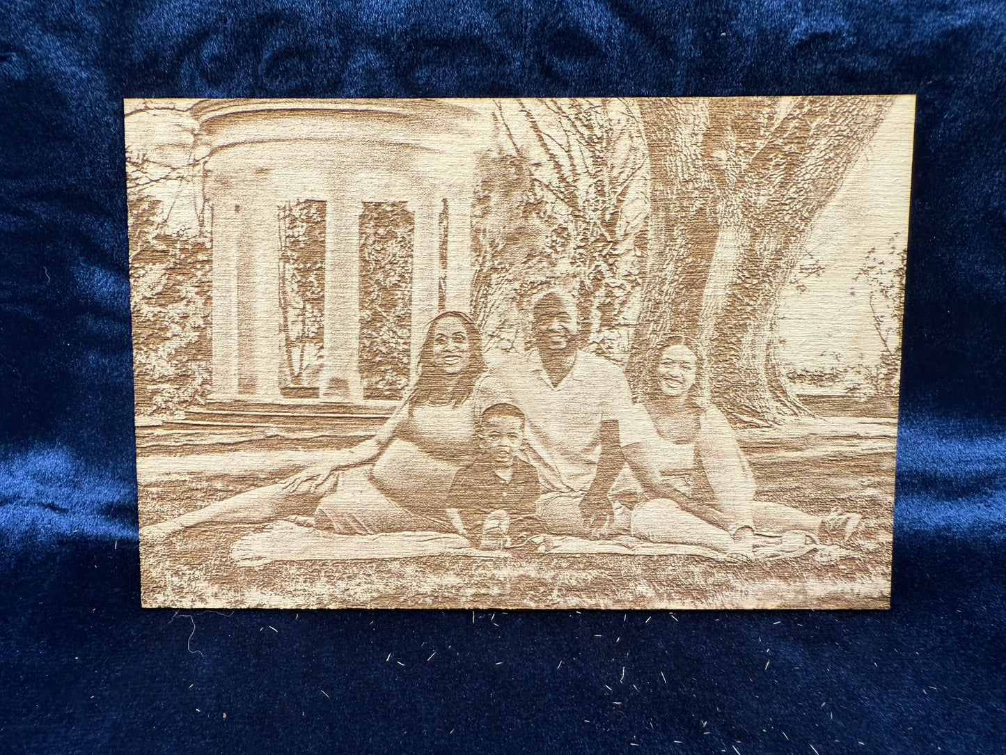 6"x4" Custom Laser-Engraved Portrait on Wood