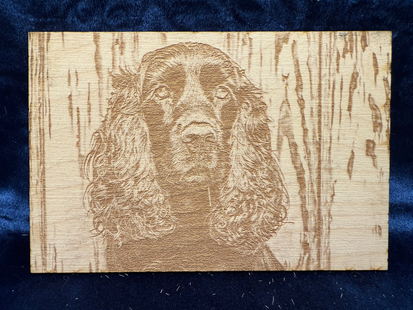 6"x4" Custom Laser-Engraved Portrait on Wood
