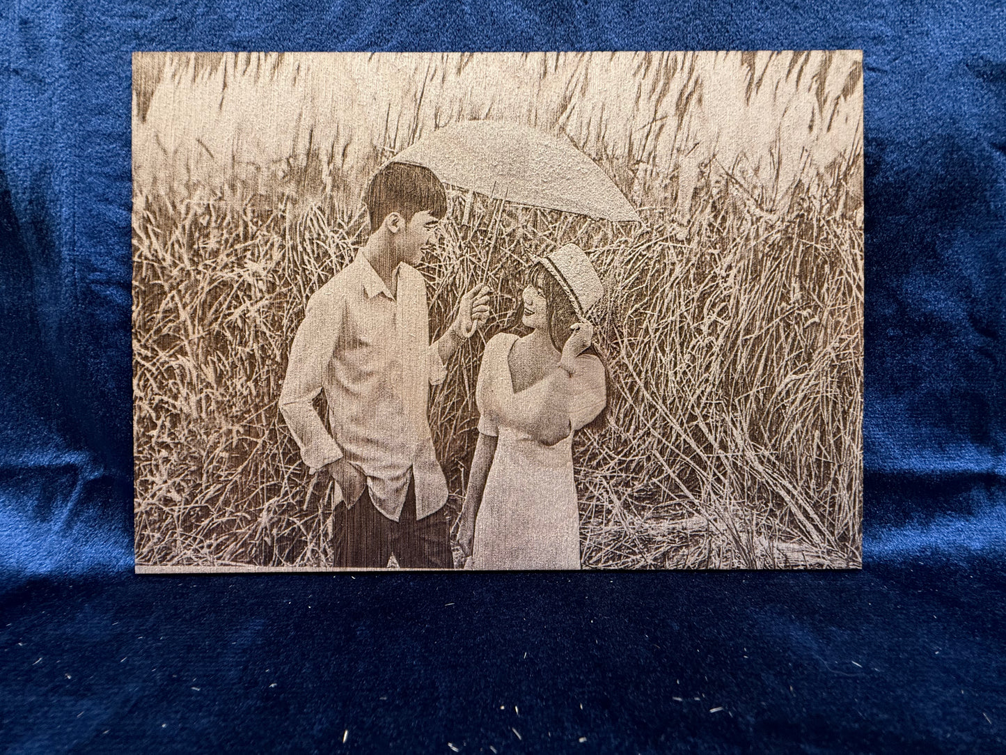 5"x7" Custom Laser-Engraved Portrait on Wood