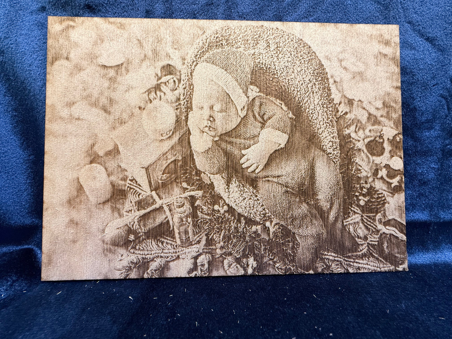 5"x7" Custom Laser-Engraved Portrait on Wood