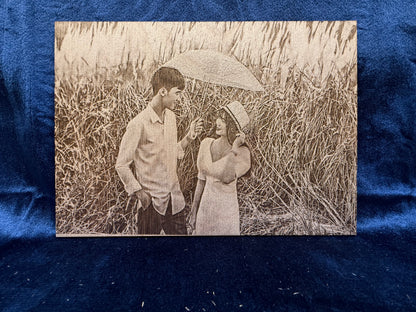 5"x7" Custom Laser-Engraved Portrait on Wood